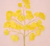 Flores decorativas 500pcs decoração artificial de folhas folhas falsas galhos de árvores de plástico simulação de seda flor banyan ginkgo biloba casamento