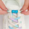 Schuhteile farbenfrohe Schnürsenkel Rund Metal Lock Elastic Schnürsenkel ohne Krawatten Mode praktische faule Schuhe Spitzenzubehör