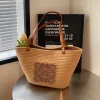 beach bag 2024 new basket woven straw large capacity seaside holiday hand bill of lading shoulder r1Ad#