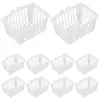 Sacs de rangement 10 pcs panier de maisons de poupée mini accessoires de maison en plastique en plastique