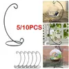 Decorative Plates 10pcs Iron Hanging Stand Bauble Holder Flower Basket Display For Glass Ball Plant Home Decoration