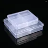 Scatole di stoccaggio 4 griglia in plastica trasparente scatola portatile comoda organizzatore con nail art divisore