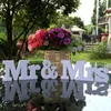 Couvre-chaise Mr Mme White Letter PVC Sign for Rustic Wedding Decoration 3pcs / Set Favor Marié Table de fête Ornements Po Props Gift