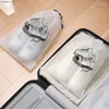 Bolsas de armazenamento 2pcs portátil PE Transparente Bolsa Pacote de empacotamento bolsa de impulso Dirigável à prova de poeira Home à prova de poeira