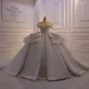Elegant Off Schouder Mouwloze baljurk trouwjurken 2023 Luxy prachtige glitterlaag jurk vestido de novia bruidsjurken 236N