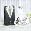 Geschenkverpackung 10pcs Braut Bräutigam Kleid Süßigkeiten Candy Box Hochzeit bevorzu