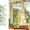 Adesivi per finestre Foglie di fiori Motivo in vetro Tintura di decalcomanie 3D non adesive cling statico per la decorazione della stanza per bambini domestici