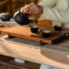 Trays de thé Plateau en bois de style japonais accessoires de cérémonie de gongfu