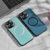 Compatible Magsafe Wireless Charging, Shockproof Fabric Cloth Texture Magnetic Case for iPhone 15 Pro Max 14 13, Matte Cover