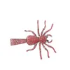 Kreative Mode -Persönlichkeit Red Spider Anhänger Square Rock Zucker Diamant Kubanische Kette Halloween Party Halskette Designer Design Holiday Geschenke