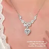 Collier de luxe pour femmes Blanc Shine cubique zirconie pierre de mode romantique bijoux de mariage accessoires 240429