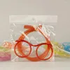 İçme Pipetleri 1 adet eğlenceli yumuşak plastik saman gözlükler esnek tüp araçları çocuk yenilik oyuncakları parti malzemeleri bar şarap aksesuarları