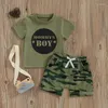 Zestawy odzieży Baby Boy Summer Ubranie mamusia tatusia koszulka kamuflaż szorki