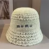 Designer Bucket Hat Luxury Straw Hat Women Letter Woven Hat Luxury M Sunhat Summer Beach Cap Crochet Hat Brand Sun Hat Outdoor Casual Caps
