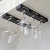 Kök förvaring 2st bar vinglas rack icke-borrad kopphållare matsal upp och ner för hushållsglasögon