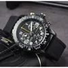 2024 Gorące sprzedaż gumowe paski na nadgarstki dla mężczyzn Zegarek Bretylizowanie kwarcowy zegarek AAA wysokiej jakości luksus chronografu zegar ze stali nierdzewny