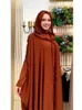 Etniska kläder Ramadan Chiffon Muslim 2 -stycken Khimar Abaya Set Islam Hijab Dress African Dresses For Women Ka Robe Femme Musulmane Kaftan T240510