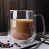 Weingläser Doppelwandglas Tasse Set Hitzebeständiges handgemachtes Becher Bier Espresso Kaffee Tee Whisky trinken