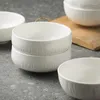 Schalen Keramik weiße Reisschale El Restaurant Suppe Haushalt 4,5 Zoll Frühstücksbrei Nudel Großhandel.