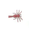 Kreative Mode -Persönlichkeit Red Spider Anhänger Square Rock Zucker Diamant Kubanische Kette Halloween Party Halskette Designer Design Holiday Geschenke