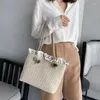 Shoulder Bags Straw Bag Women's 2024 Countryside Bohemian Knitted Lace Portable Trendy Simple Large-capacity Beach