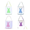 Sacs à main 4 couleurs nouvelles pansements de lapin de Pâques sacs de lapin imprimés cannevas sac fourreaux de bonbons de bonbons