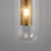Lampe murale post-moderne simple industriel style vivant salle à manger fond de cuivre en verre