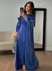 エスニック衣類ラマダンサテンアバヤイスラムイスラムムスリム夏夏のバットウィングスルベーマキシドレスka abayas for women kaftan robe musulmane femme vestidos t240510