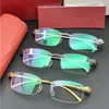 Óculos de sol Quadrões de lentes de prescrição óptica de alta qualidade para homens e mulheres Lendo óculos Quadro de 8200875 graus Blue Myopia Titanium
