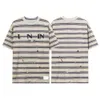 Designer Lanvins Lanvins classique Classic Summer New Fashion Brand Spotted Stripes Round Neck T-shirt, hommes et femmes La même mode de vêtements de rêve