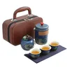 Teaware -sets Travel Tea Set theekopjes Bus Porselein Portable Pot met