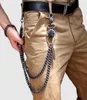 Men039s Taies Key Chain Vintage Heavy Rock Metal Hip Hop Gothic Punk Skeleton Bullet Pantal