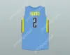 Custom Nay Mens Youth / Kids Tyler Herro 2 Playground Elite AAU Blue Basketball Basketball avec Patch Top Centred S-6XL