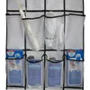 Sacs de rangement sur l'organisateur de chaussures de porte Clear Sanging Rack Closet Fabric Sac de tissu 24 grandes poches en filet