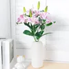 Fleurs décoratives 1pc Lily succursale (exclusion des bouteilles) Business Office bureau de bureau de bureau