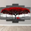 5 pièces Mangrove et Forest Black Forest Art Affiche de salon Toile Peinture Modern A illustration Home Decor