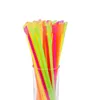 Disposable Cups Straws UPKOCH 50pcs Spoon Dual Use Flexible Drinking For Sundaes ( Assorted Color )