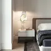 Mirror Pendant Lights For Bedroom Bedside Paging Lampe LED Modern LED Plafond Chandeliers de luxe en acier inoxydable Métal moderne