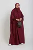 Etnische kleding aangepaste groothandel Dubai Turkije grote zoom vaste kleur moslimgewaad islimjurk Midden -Oosten standaardkleding hijab Abaya T240510