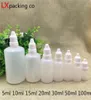 100 pcs 5 10 15 20 30 50 100 ml Frosted Transparent Plastic Packaging Bottles Empty Water Dropper Container T2008194670292