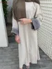 Vêtements ethniques fleurs de mode Robe musulmane imprimée avec robe ceinture abaya femelle pleine longueur du service de culte des vêtements d'extérieur musulman Abaya Wy1986 T240510