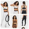 Yoga Outfit Al-0010 Adjustable Shoder Strap Sports Bra Elastic Waist Training Pants Women Activewear Set Drop Delivery Outdoors Fitnes Otjx6