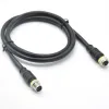 Stecker M12 T-Code-Typ/codierter Schienentransitversorgungsstecker mit Stoppfunktionsleistungadapter