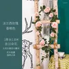 Fleurs décoratives 1,8 m rose artificielle Ivy Vine Deion Decoration Real Touch Silk Flower String Home Hanging Garland Party Decor