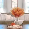 Decorative Flowers Roses Garland Artificial Leaves Branches Fall Faux Stems For Thanksgiving Halloween Wedding Dining Table Pack Of
