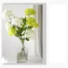 Fleurs décoratives 4 fourchettes artificielles 69 cm Hortensia Fausse fleur flexible multi-couleurs maison