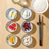 Płytki 6pcs japońskie mini ceramiczne talerze grilla zanurzanie sashimi sushi sos sosowy