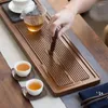 Bandejas de chá chineses bandeja vintage de armazenamento de água de bambu de pedra seca de bolha de luxo