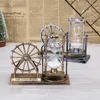 Plaques décoratives Vintage Rotation Wheel Sherglass Ornement Crystal Ball Craft Certe For Home Chadow Office Bureau Décoration Créative