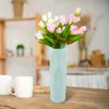 Vasen nordische Kunststoffvase Imitation Glaze Anti-ceramisches Gesicht moderne minimalistische abstrakte Blumenarrangement Home Dekoration Florero